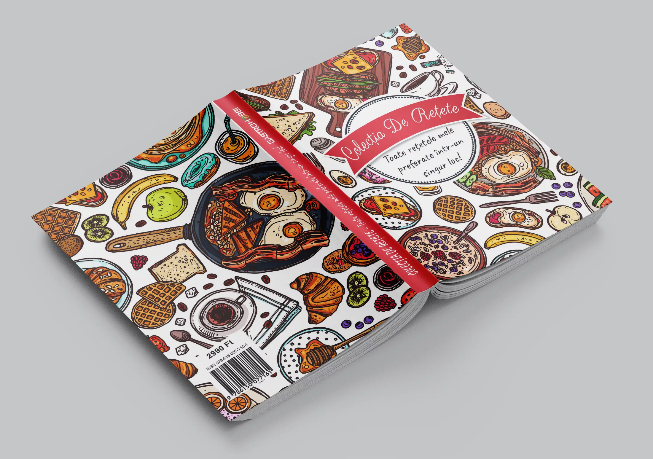 román kiterített Receptgyűjtő könyv